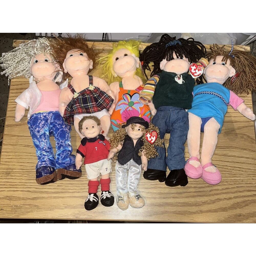 Lot Of 7 Years 200s TY Teenie Beanie Boppers Various Sizes Some Tags Read